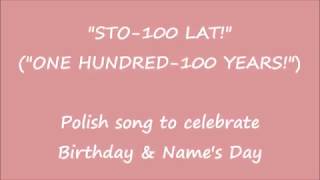 quotSTO100 LATquot  Polish Birthday Song Eng Subs [upl. by Hazeghi]