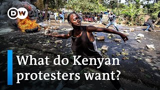 Kenya Protesters clash with police in Nairobi  DW News [upl. by Fonzie]