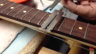 How To Crown Guitar Frets With A Cheap 3Corner File [upl. by Streeter788]