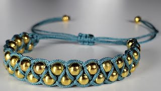 DIY Pulsera de Hilo Chino y Cuentas Fácil y Rápida  Easy Bracelet  Pulseras de Moda ✔️ [upl. by Redliw]