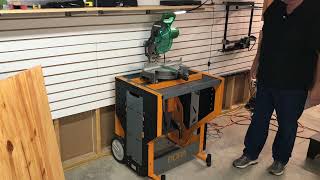 Bora Portamate Miter Saw Stand Workstation Demonstration [upl. by Annauqahs]