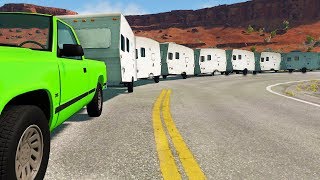 I Towed The Most Trailers I Could  BeamNG Drive [upl. by Merlin662]