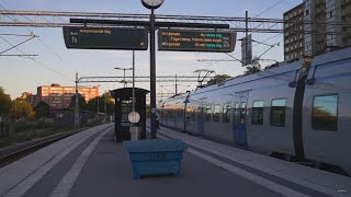 Sweden Stockholm train ride from Södertälje centrum to Flemingsberg [upl. by Jonathan932]