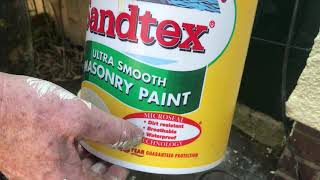 Sandtex Ultra Smooth Masonry Paint Cornish Cream  Review [upl. by Cogan381]