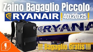 ZAINO BAGAGLIO A MANO RYANAIR  Zaino 40x20x25 utilizzabile come bagaglio gratuito su ryanair [upl. by Yelehsa]