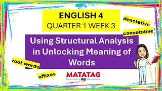 ENGLISH 4 QUARTER 1 WEEK3 MATATAG CURRICULUM WITH KMT english4quarter1week3 [upl. by Irah858]