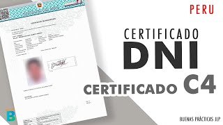 Tramitar y como pagar certificado DNI  Certificado C4   Reniec Digital Perú [upl. by Sabra341]