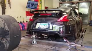 Nismo 370z Tomei Exhaust with Motordyne ART pipes Dyno Pull [upl. by Orth]