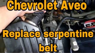 How To Open Serpentine Belt in Chevrolet Aveo [upl. by Drofnelg]