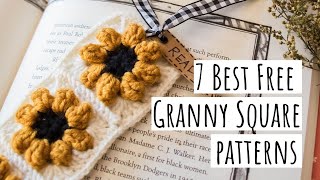 7 Best FREE Granny Square Patterns [upl. by Ayouqat]