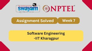 Software Engineering Week 7  NPTEL ANSWERS  MYSWAYAM  nptel nptel2024 myswayam [upl. by Blunk155]