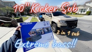 Kicker 10” Hideaway Subwoofer Colorado ZR2 [upl. by Tann227]