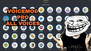 VoiceMod Pro Testing all Voices  September 2019 [upl. by Nnyletak417]