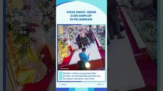 Viral Rekaman CCTV Aksi Emakemak Curi Amplop di Pelaminan [upl. by Luap493]