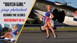 quotDutch Girlquot Pin Up Photoshoot  Beechcraft AT11 Warbird Photoshoot Behind the Scenes warbirds [upl. by Kelton]