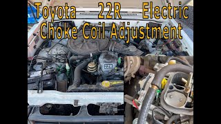 Toyota Pickup Carb 22R Choke Coil Adjustment [upl. by Ppilihp]