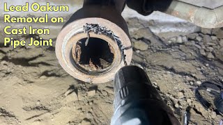 Lead Oakum Cast Iron Hub Joint Removal [upl. by Enellij]