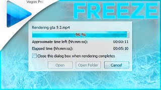 Sony Vegas Pro 1213 How To Fix Render Freeze Render Problems Tutorial [upl. by Oj524]