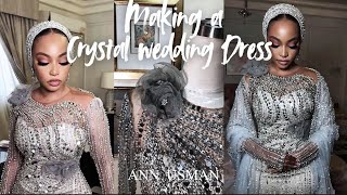 The Making of a Crystal embellished Wedding Dress  A Corset Dress [upl. by Still51]