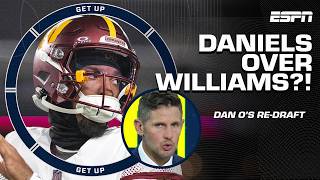 Dan Orlovsky REDRAFTS the 2024 NFL Draft QB class 👀 Jayden Daniels OVER Caleb Williams  Get Up [upl. by Aitra]