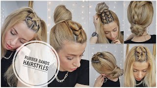 RUBBER BAND HAIRSTYLES ❤️ TRENDING insta baddie hairstyles for school [upl. by Ridan520]