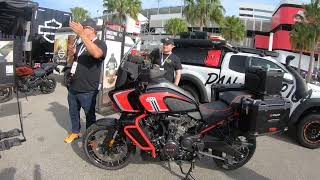 Daytona BikeWeek 2024 at the Daytona Speedway the Harley Davidson PanAmerica CVO demo 2024 [upl. by Ardekal]