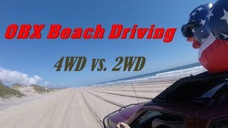 OBX Beach Driving 4WD vs 2WD  Corolla  Carova  Wild Horses [upl. by Loriner]