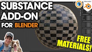 How to Use the New SUBSTANCE 3D AddOn for Blender PlusFREE MATERIALS [upl. by Pasol600]