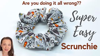 Easiest Way to Make a Hair Scrunchie  EASY DIY sewing project [upl. by Smart]