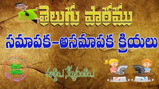 telugu grammar smapakriyaasamapaka kriyalu [upl. by Narcho126]