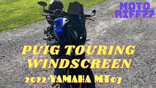 Yamaha Mt07 Puig touring windscreen [upl. by Namra]