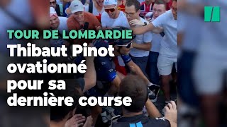 Thibaut Pinot ovationné sur le Tour de Lombardie sa dernière course [upl. by Lash]