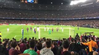 BARÇA  PSG goal de Sergi Roberto desde la grada [upl. by Nylehtak59]