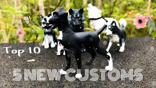 Revealing 5 new CUSTOMS schleich Wolves and dogs [upl. by Oicnanev481]