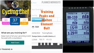 Training Peaks cylcing workout tutorial  wahoo element bolt [upl. by Naehgem761]