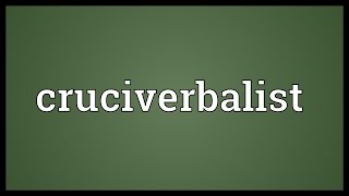 Cruciverbalist Meaning [upl. by Towbin]