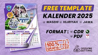 FREE DOWNLOAD TEMPLATE KALENDER 2025  PART 1 [upl. by Luis13]