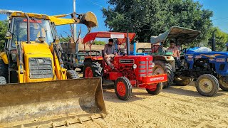 New Mahindra 475 Massey Ferguson Eicher 380 Tractor Stuck in Mud Overturned with JCB 3dx  Jcb Video [upl. by Kremer]