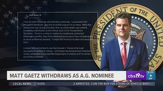 Matt Gaetz withdraws as attorney general nominee [upl. by Sido]