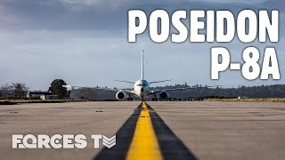 P8A Poseidon Pride Of Moray Makes First Landing In The UK  Forces TV [upl. by Naenej]