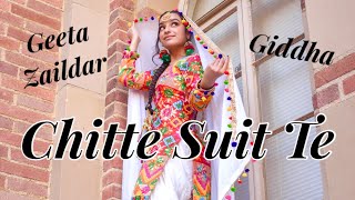 Chitte Suit Te White Suit  Geeta Zaildar  Giddha  Dance [upl. by Hoopes]