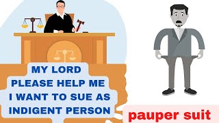 Who can sue as an indigent person pauper in HindiOrder 33 of CPC suits by indigent persons [upl. by Akeim]