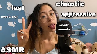 ASMR  Very Fast and Aggressive Mouth Sounds  Hand Movements [upl. by Ginger]