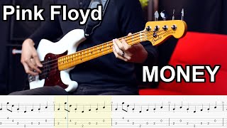 Pink Floyd  Money  BASS COVER  PlayAlong Tabs [upl. by Sobmalarah]