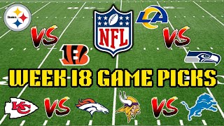 NFL Week 18 Predictions [upl. by Whitehouse]