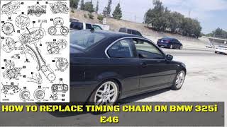 How to Replace timing chain on BMW 325i E46 25 bmw e46 timing marks [upl. by Linsk235]