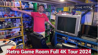 Retro Game Room Detailed 4K Tour 2024 Featuring Retro PC 90s Toys 3D Consoles Arcades  More [upl. by Moll]