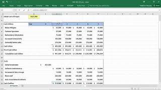 How to Calculate NPV IRR amp ROI in Excel  Net Present Value  Internal Rate of Return [upl. by Attenohs945]