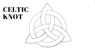 How to draw a Celtic Trinity knot Triquetra [upl. by Biddie]