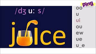 LONG VOWEL U oo u ui ou ew ue ue Phonics IPA lessons Blending Chants Songs [upl. by Ecienal]